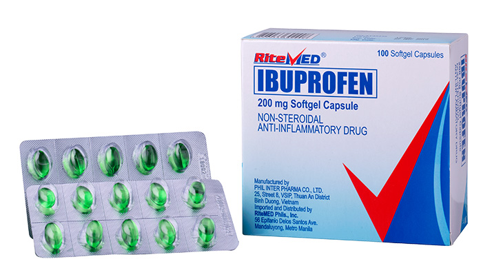 RM Ibuprofen 200mg Softgel Capsule Box 100