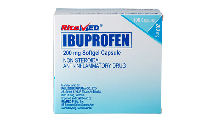 RM Ibuprofen 200mg Softgel Capsule Box 100
